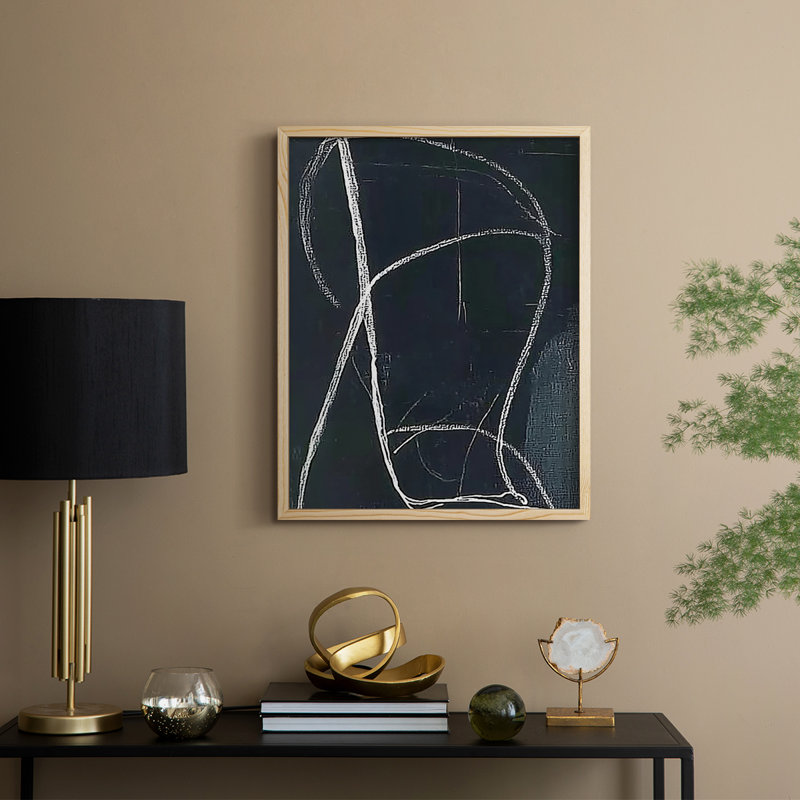 ABSTRACT Series DCXVIII, reproduction encadrée - bois massif, Naturel, H 11 po x l 9 po