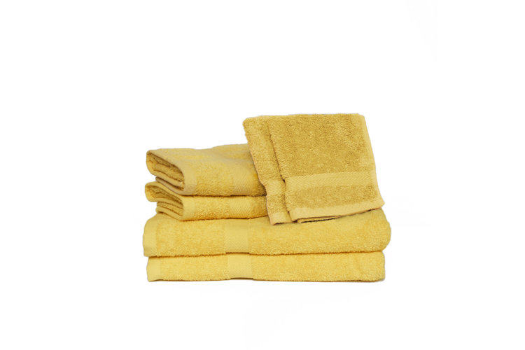 Super Soft and Fluffy Cotton Bath Towels, 26x55 Size, Pretty Yellow Shade