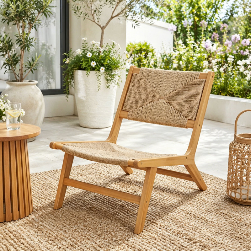 Chaise longue sans accoudoirs en bois