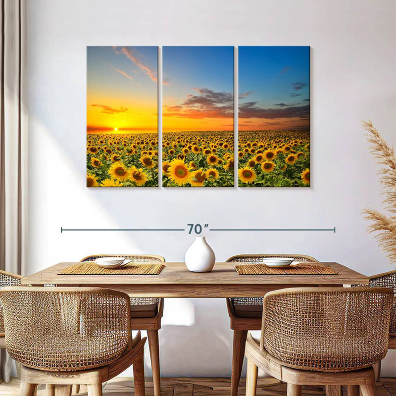 Crépuscule champ de tournesol Alvord, H 36 po x l 57 po