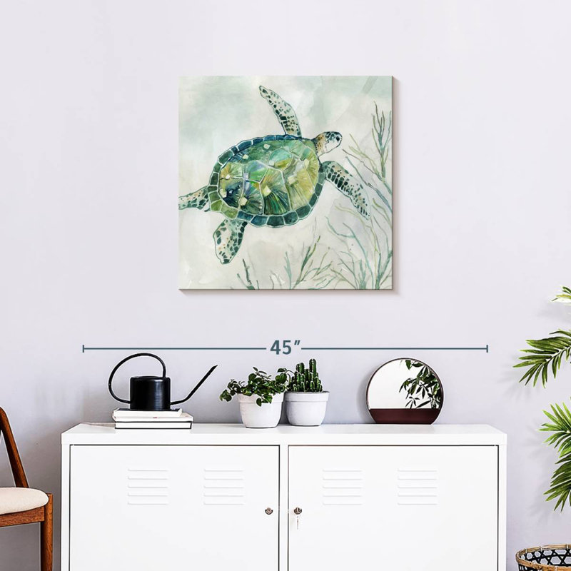 Crowle Seagrass Turtle I, 24" H x 24" W