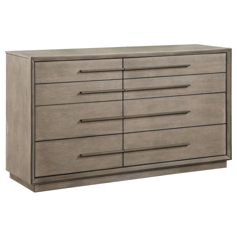 Commode 8 tiroirs Prescott, Taupe