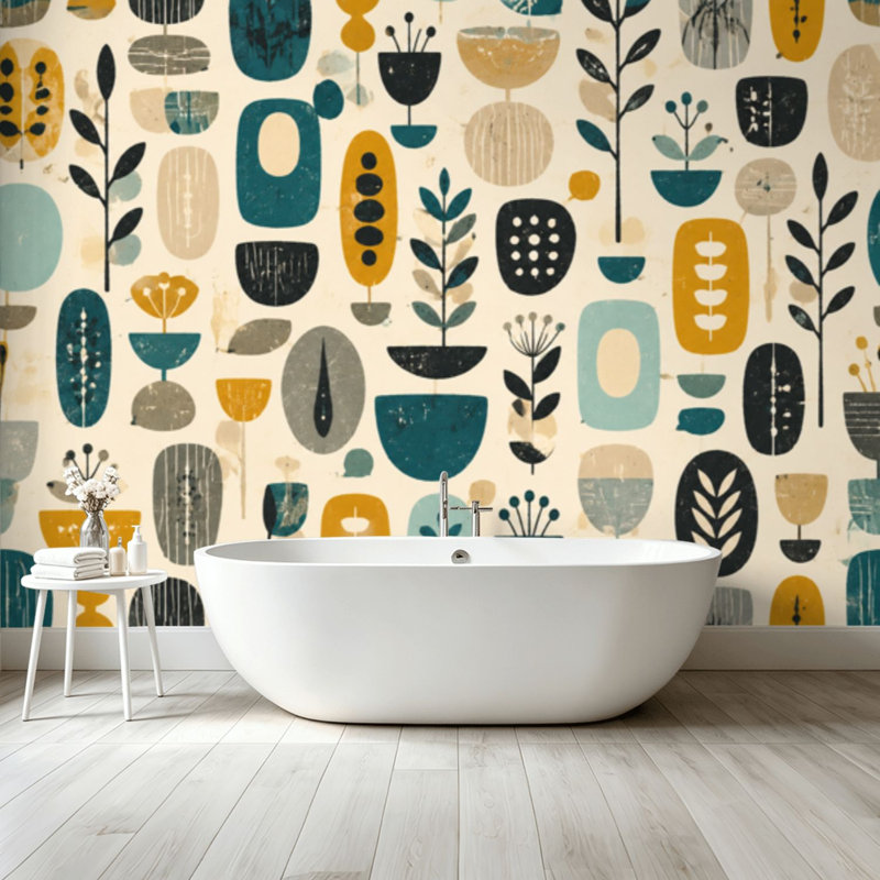 Adhésif mural amovible Peel and Stick, 68.88" L x 96" W
