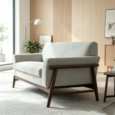 Boucle Flared Arms Loveseat