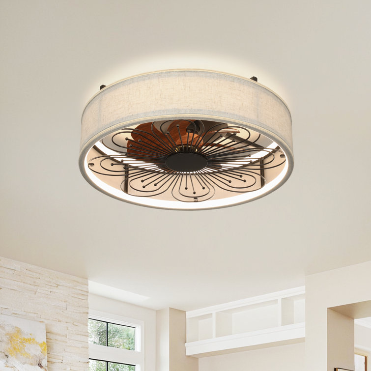 19.6'' Ceiling Fan with Light Kit and Remote Control Included