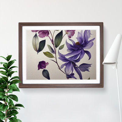 Shining Watercolour Flowers - Framed Print