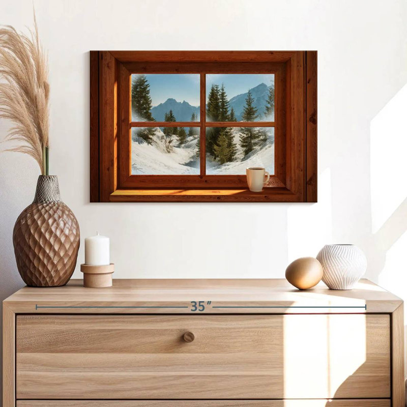 Lilie Winter Window View, 16" H x 24" W