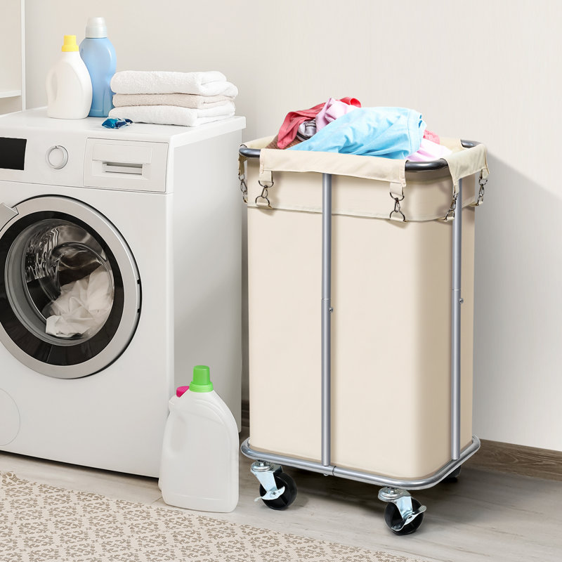Trieur de linge roulant, Beige