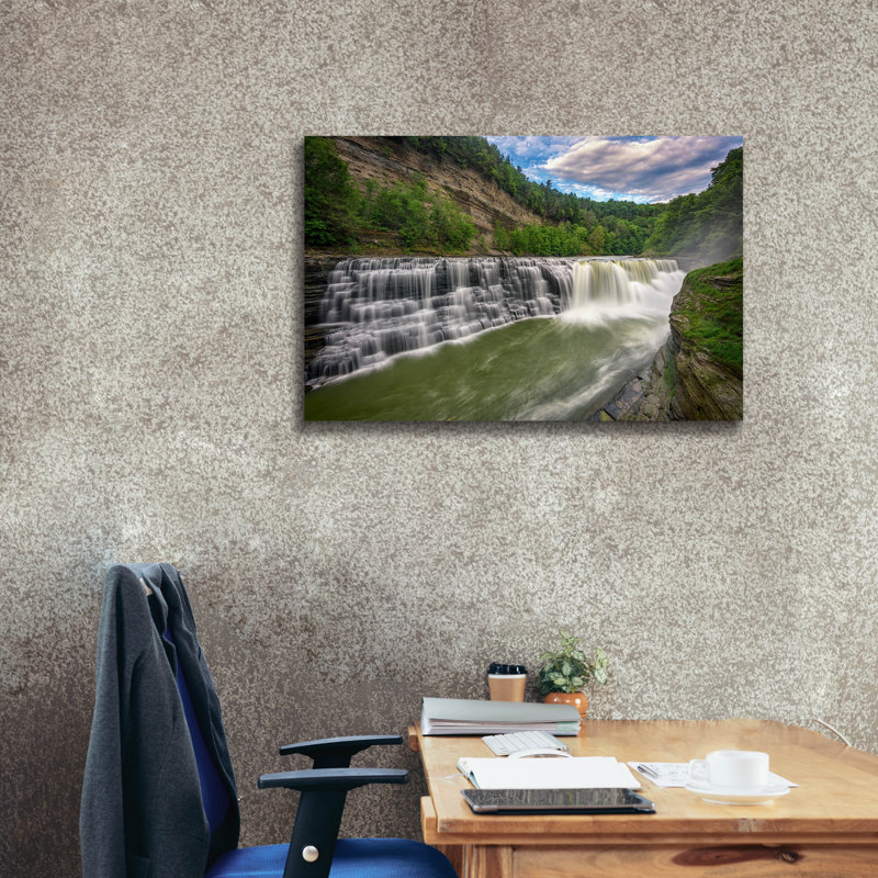 «Lower Letchworth Falls» par Rick Berk, art mural sur toile