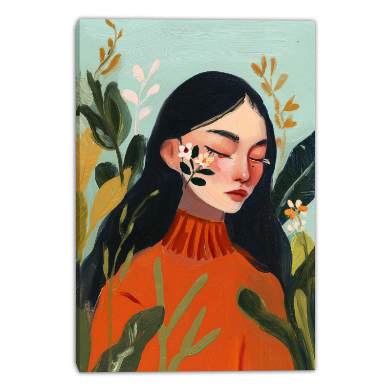 Art mural sur toile tendue Garden Muse, L 12 po x H 16 po x P 1 po