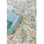 Tapis bleu / beige / vert en laine touffeté à la main Florals Acacia-49265880