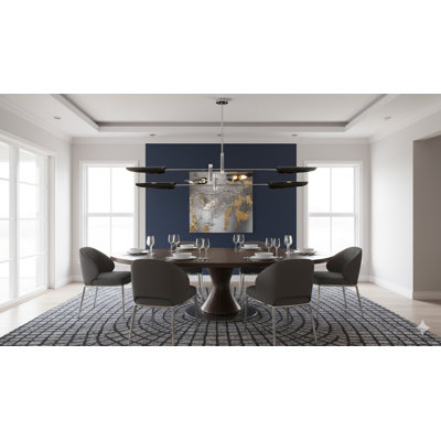 Modern 6 Light Tube Chandelier