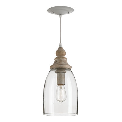 Luminaire suspendu naturel à 1 lumière DEL