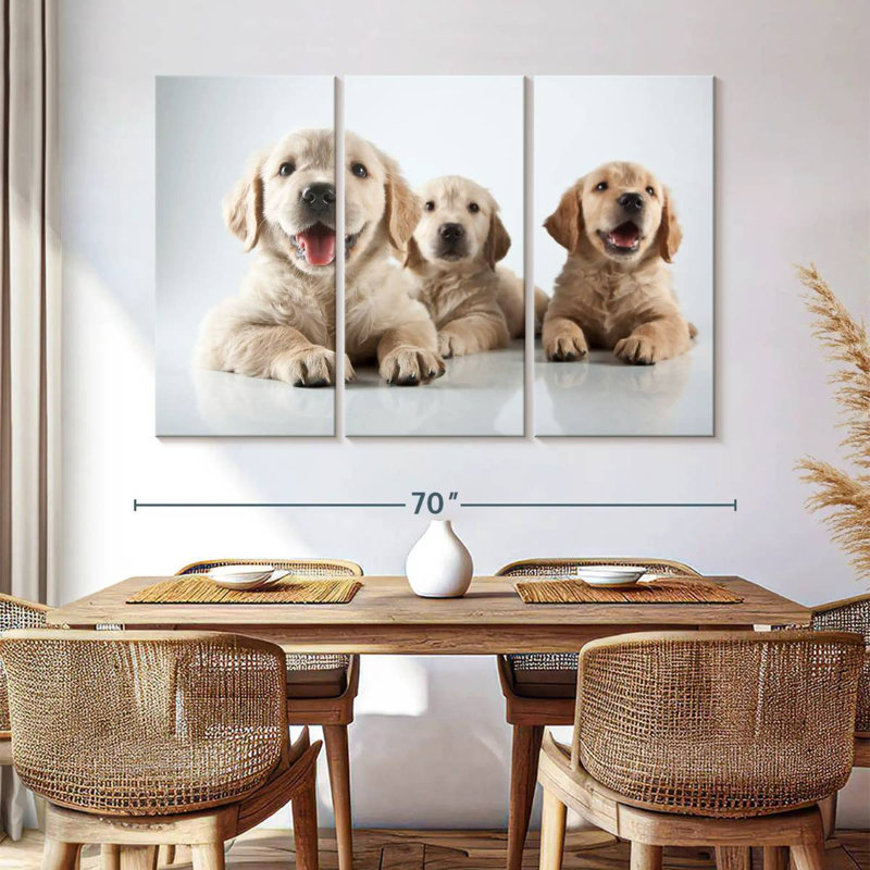Brampt Golden Retriever Pups, 42" H x 65" W