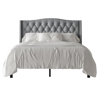 Dwayn Upholstered Wingback Bed