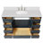 Cambridge 54.25'' Single Bathroom Vanity with Carrara Quartz Top-75152854-101139919