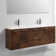 Leffler 84'' Double Bathroom Vanity with Plastic Top