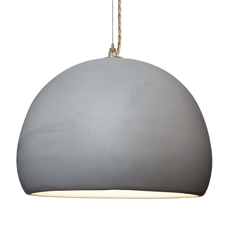 1 - Light Pendant, Matte Gray, 104" H x 16" W x 16" D, Gold