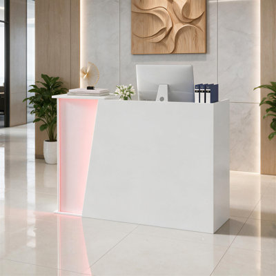Rectangle Synthetic Laminate Reception Desk