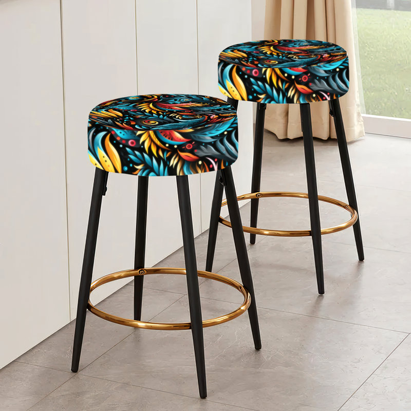 Ensemble de 2 tabourets de bar Boho