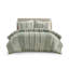 Ensemble d'édredon 3 pièces en coton rayé avec bordure jacquard