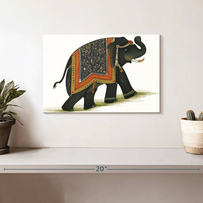 Inde Éléphant I lumière, H 8 po x l 12 po