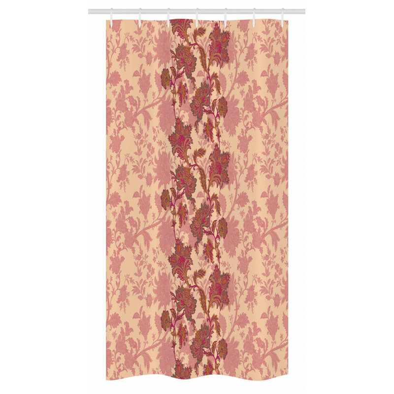 Floral Shower Curtain with Hooks Included, 36" W x 72" L