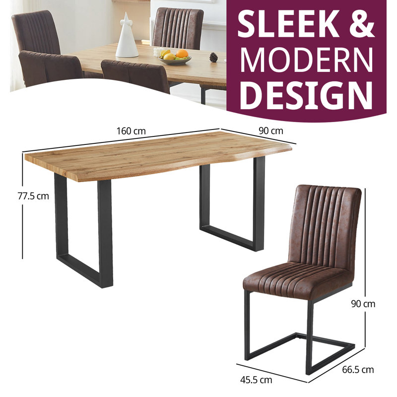 Abinadi Dining Set, 7 Pieces: 1 Table, 6 Chairs