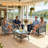 5 Piece Sofa Seating Group with fire pit and Cushions-1400947290
