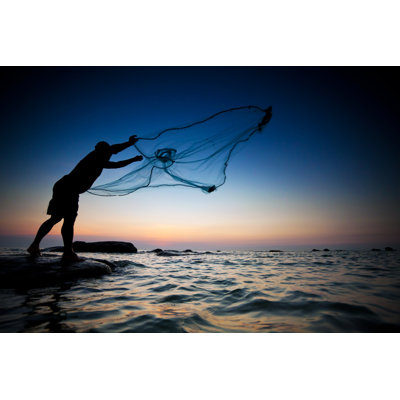 Fisherman by Michaelstockfoto - Wrapped Canvas Print