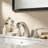 Bathroom Faucet With 8-inch Widespread Installation And Metal Lever Handles-126940546