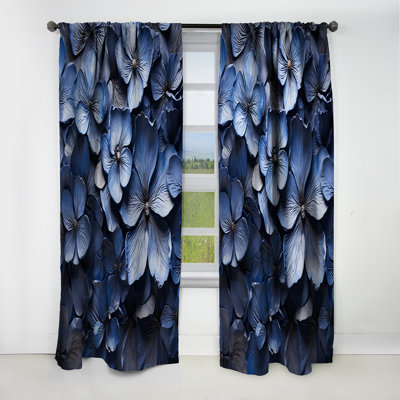 Boule - Violets Curtain - Blackout Floral Curtain - 1 Panels