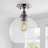Chused Glass Semi Flush Mount