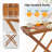 Averey Rectangular Acacia Solid Wood Foldable Outdoor Side Table , 26.77 " W 17.32 " D