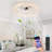  20" Crystal Ceiling Fan With LED Light And Remote, Double Ring Modern Flush Mount Hidden Blades Ceiling Fan-862564612