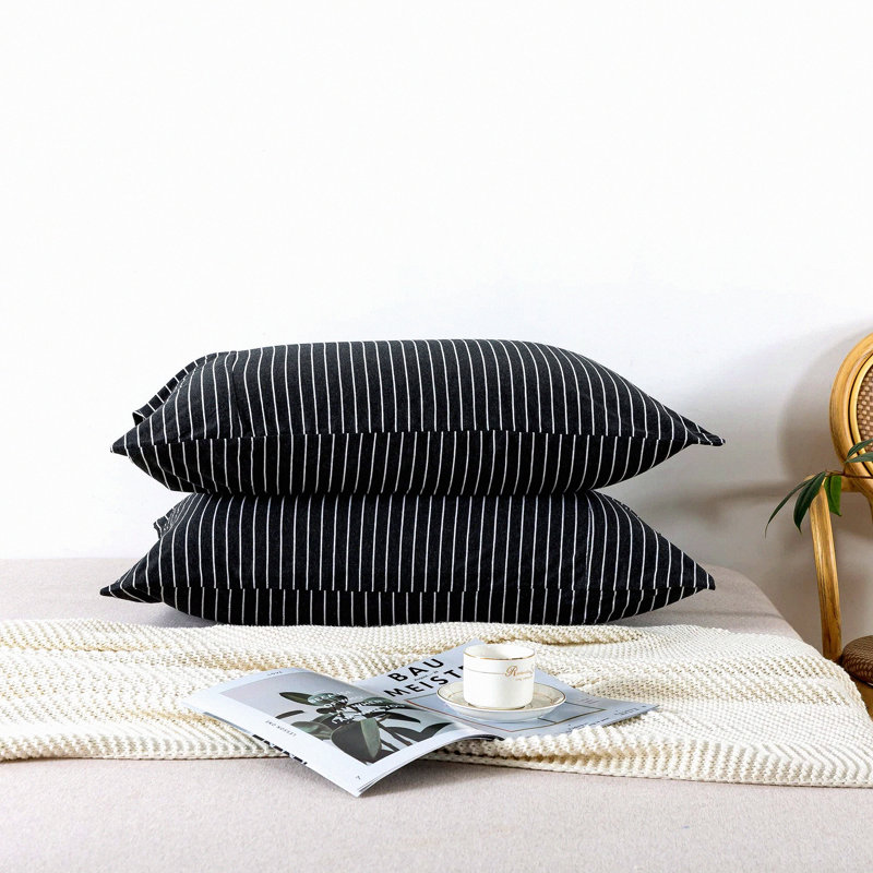 UltraSoft Jersey Cotton Pillowcase Set - 2 Pack Dark Gray Envelope Closure - Premium Quality Bedding for a Luxurious Sleep Experience
