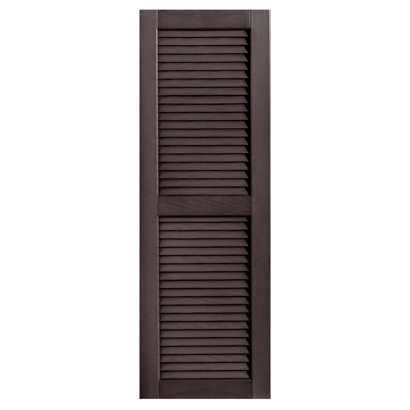 Paire de volets à persiennes droites, 71 po, 16 po, Chocolat