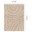 Tapis beige crème Flourish Wavy Lines-889589036