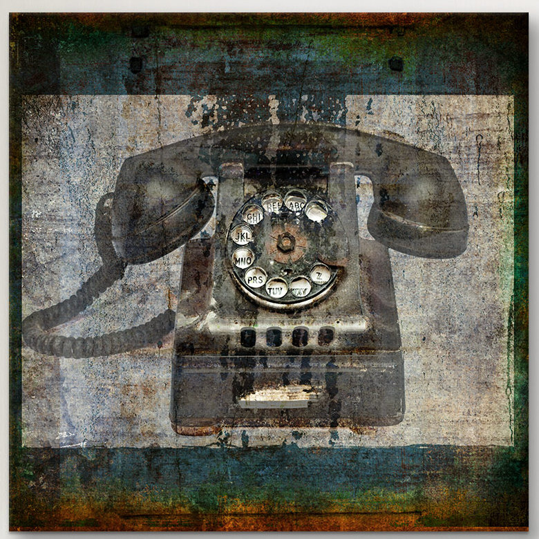 " Telephone " by Luz Graphics, 12" H x 12" W x 0.75" D