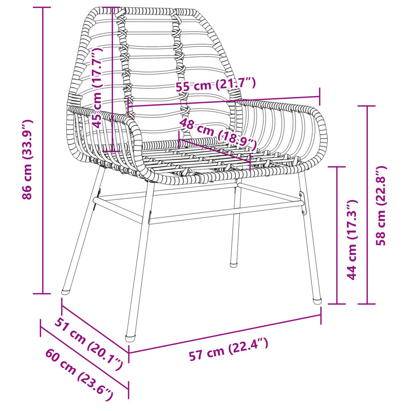 6 - Person Patio Dining Set with Rectangular Table