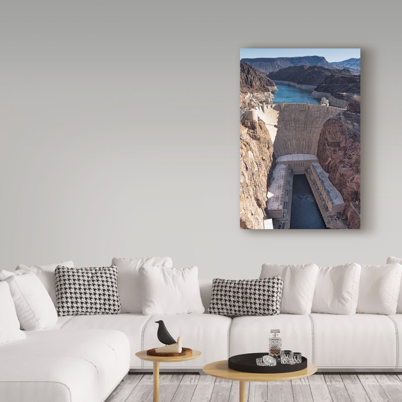 Dyara 'Hoover Dam' Photographic Print on Wrapped Canvas, 19" H x 12" W x 2" D