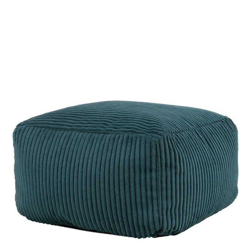 Soul 40Cm Square Pouffe Ottoman, Teal Green
