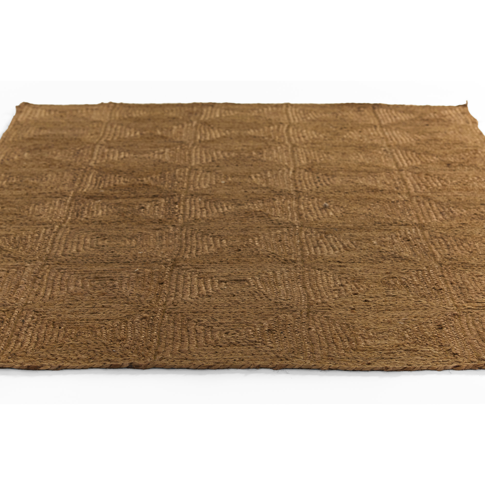 Momeni Maritime Hand Woven Jute Geometric Brown Area Rug 2'3" X 8' Runner, Rectangle 2' x 3'