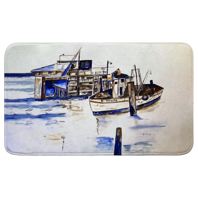 Tapis de bain Fishing Boat II, L 30 po x l 18 po