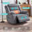 Fabric Recliner With Dual Charging Options, 270° Rotation, 160° Flat-Laying Function, Built-In Massage & Heating Feature - Fall/Winter Style - Boxed Set-1432482290