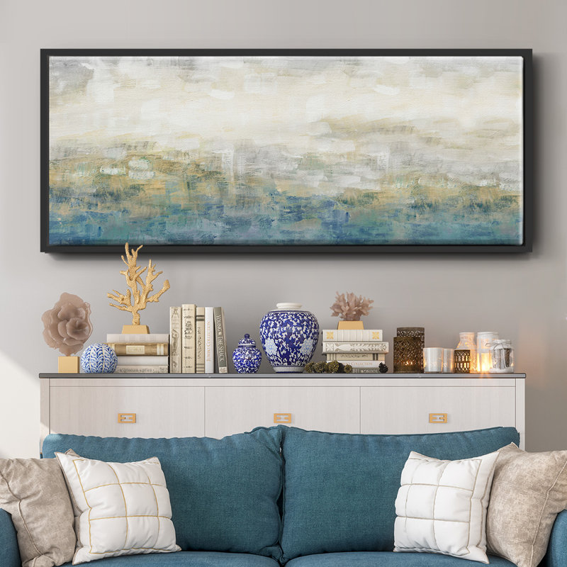 «Color Block Horizon», toile encadrée