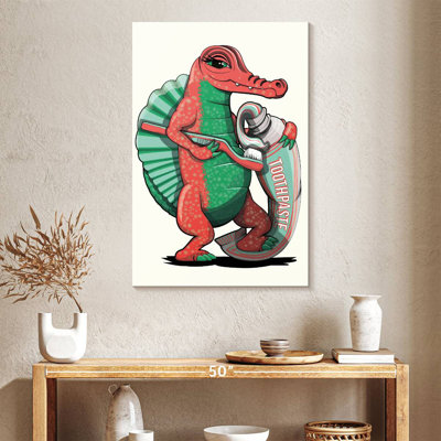 Spinosaurus Brushing Teeth In The Bathroom