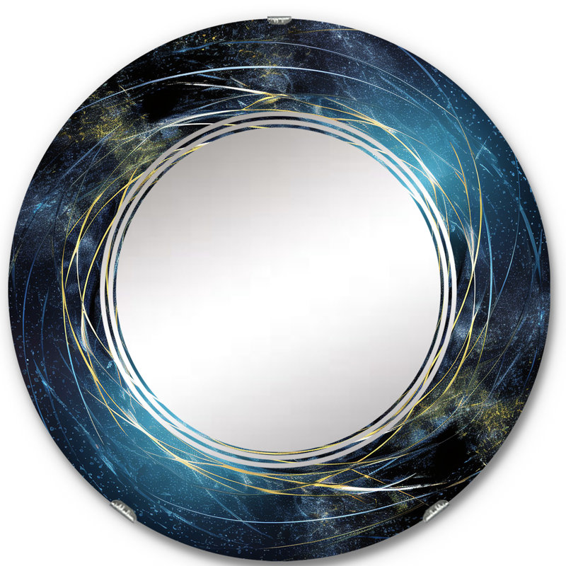 Brindle - Miroir mural moderne rond, 24 po x 24 po