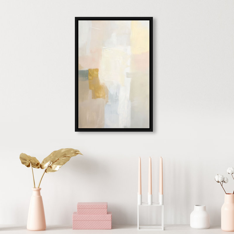 Pastel Embers II Canvas Abstract Print by Oliver Gal, Black Frame, 10 x 15, 16"H x 11"W, Black Frame
