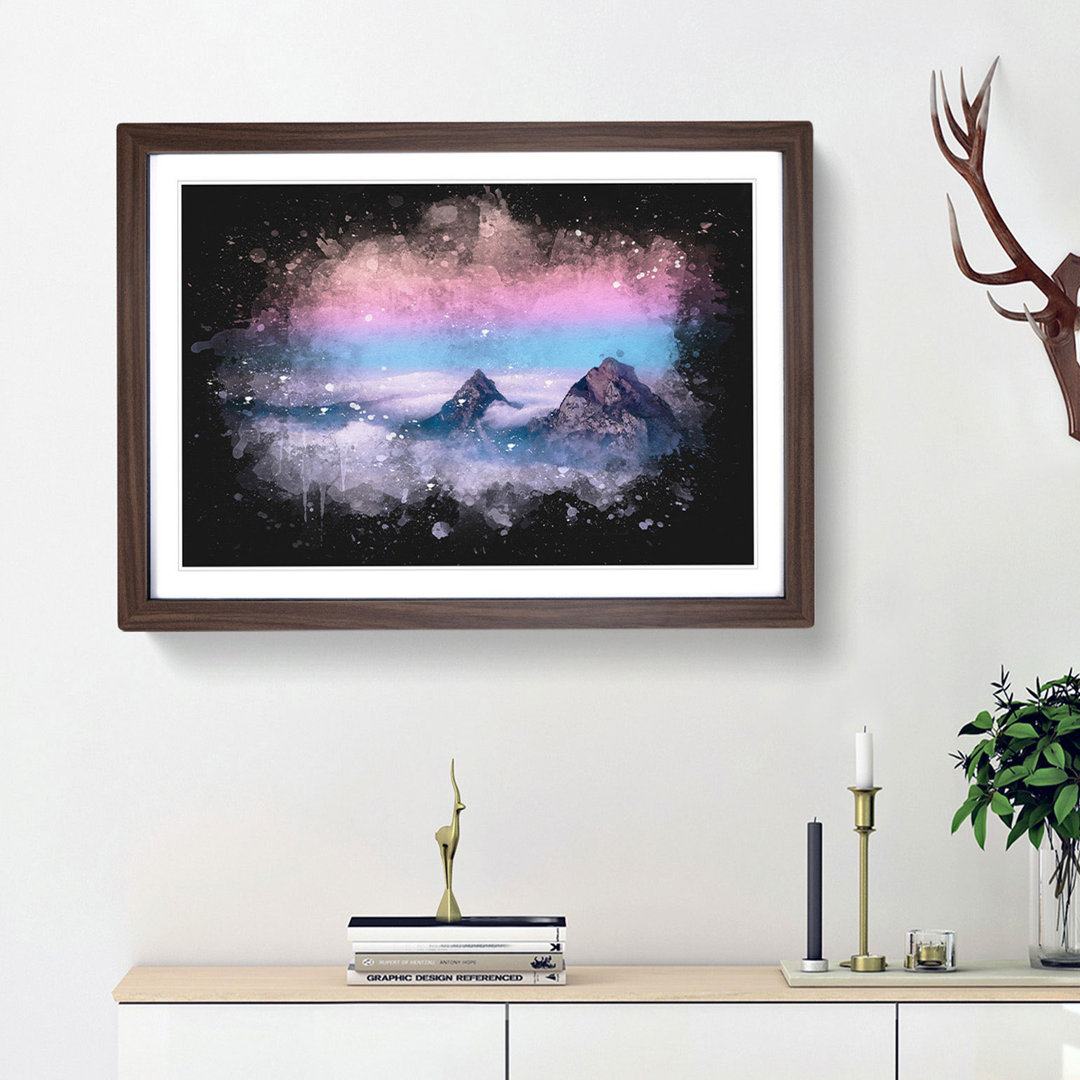 Clouds over the Swiss Mountains - Framed Print